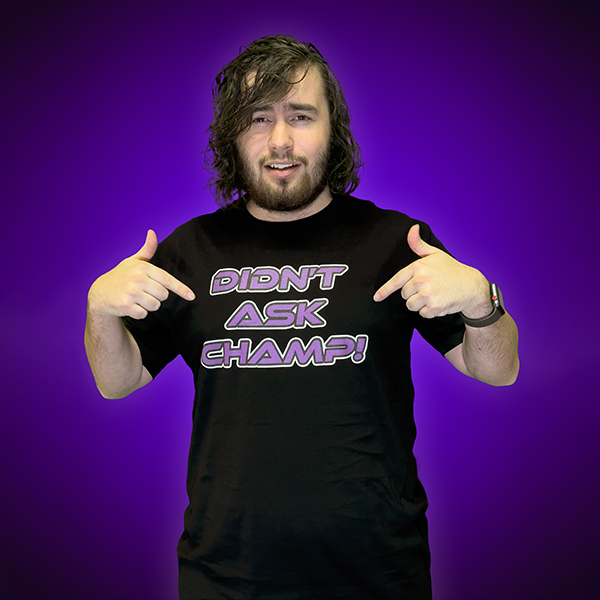 Didn't Ask Champ T-Shirt - Purple